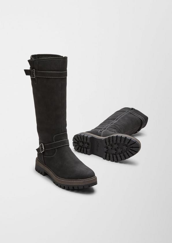 s.Oliver Stiefel in Veloursleder-Optik