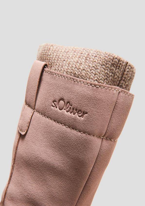 s.Oliver Stiefel in Veloursleder-Optik
