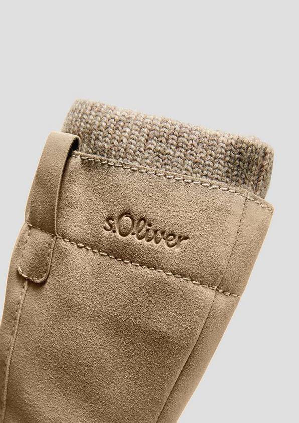 s.Oliver Stiefel in Veloursleder-Optik