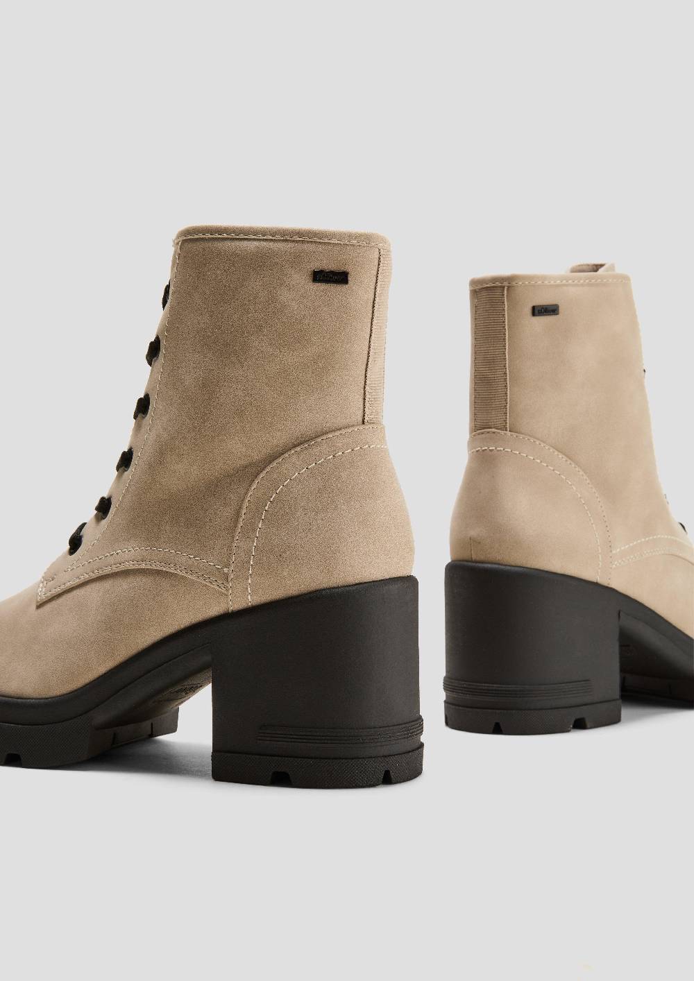 S.Oliver Stiefel Mit Blockabsatz In Leder-Optik