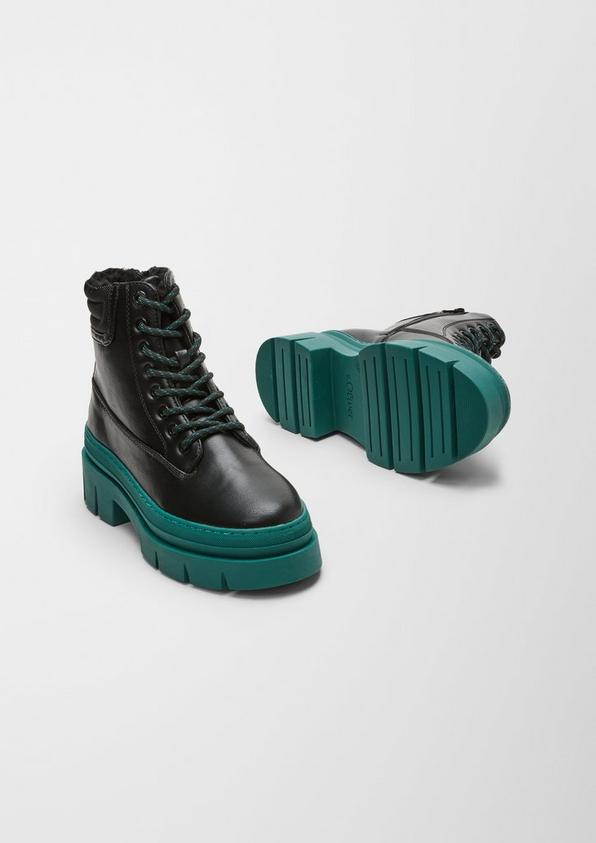 s.Oliver Stiefel mit Kontrast-Sohle