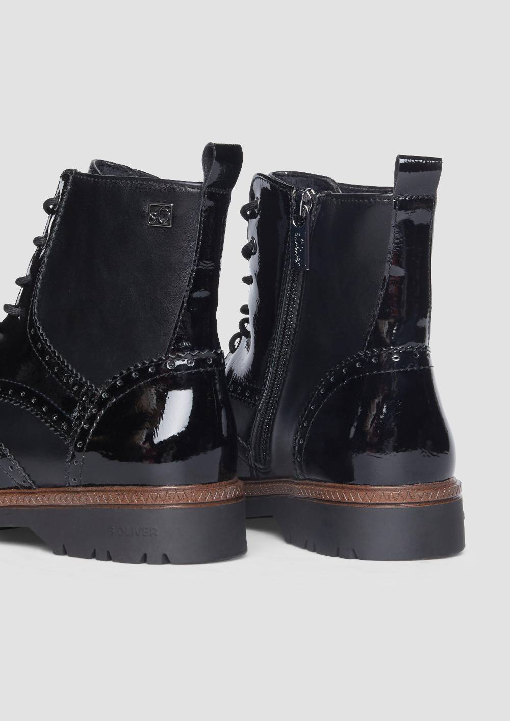S.Oliver Stiefel Mit Schnürung Und Reißverschluss