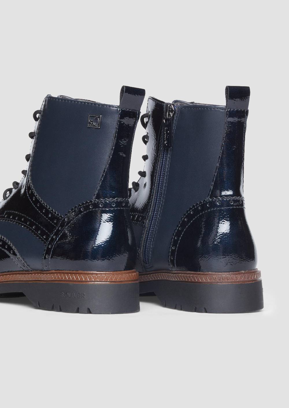 S.Oliver Stiefel Mit Schnürung Und Reißverschluss