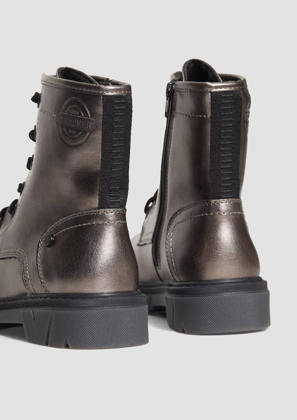 S.Oliver Stiefel Mit Schnürung Und Reißverschluss