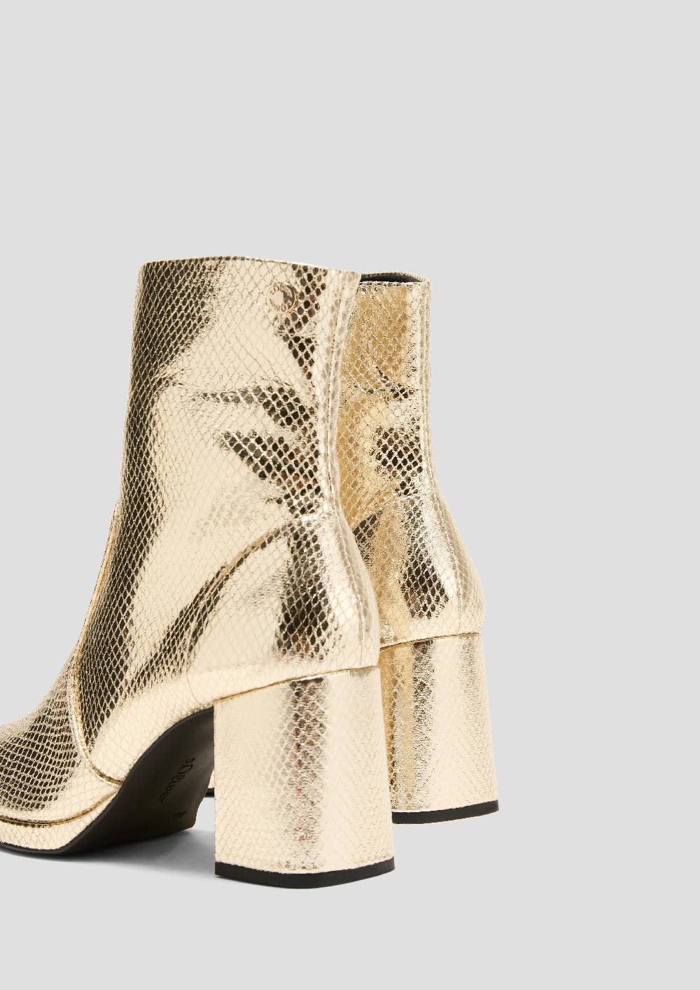 S.Oliver Stiefelette Mit Metallic-Effekt