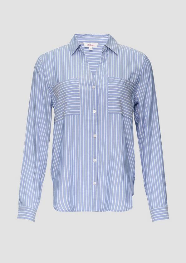 s.Oliver Streifen-Bluse mit aufgesetzten Taschen