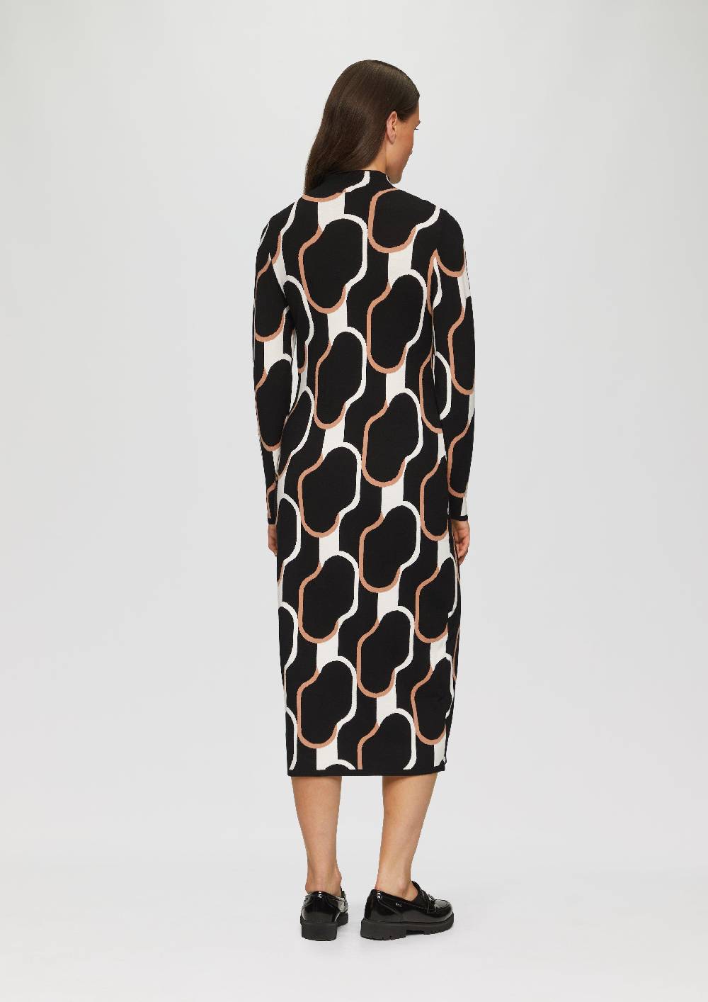 S.Oliver Strick-Kleid Mit Stehkragen