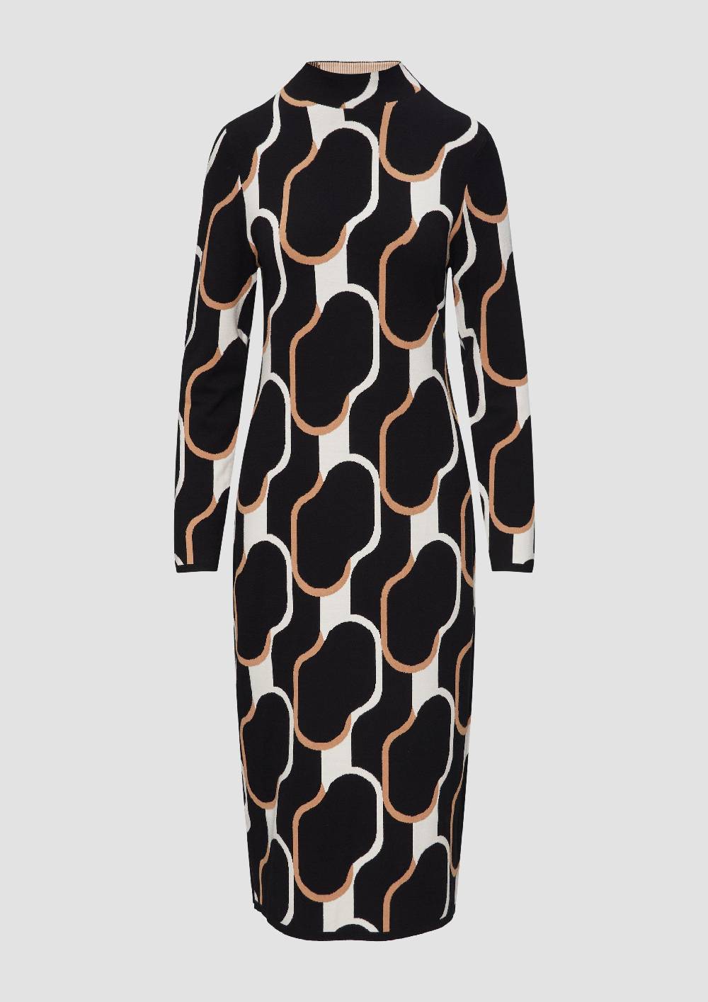 S.Oliver Strick-Kleid Mit Stehkragen