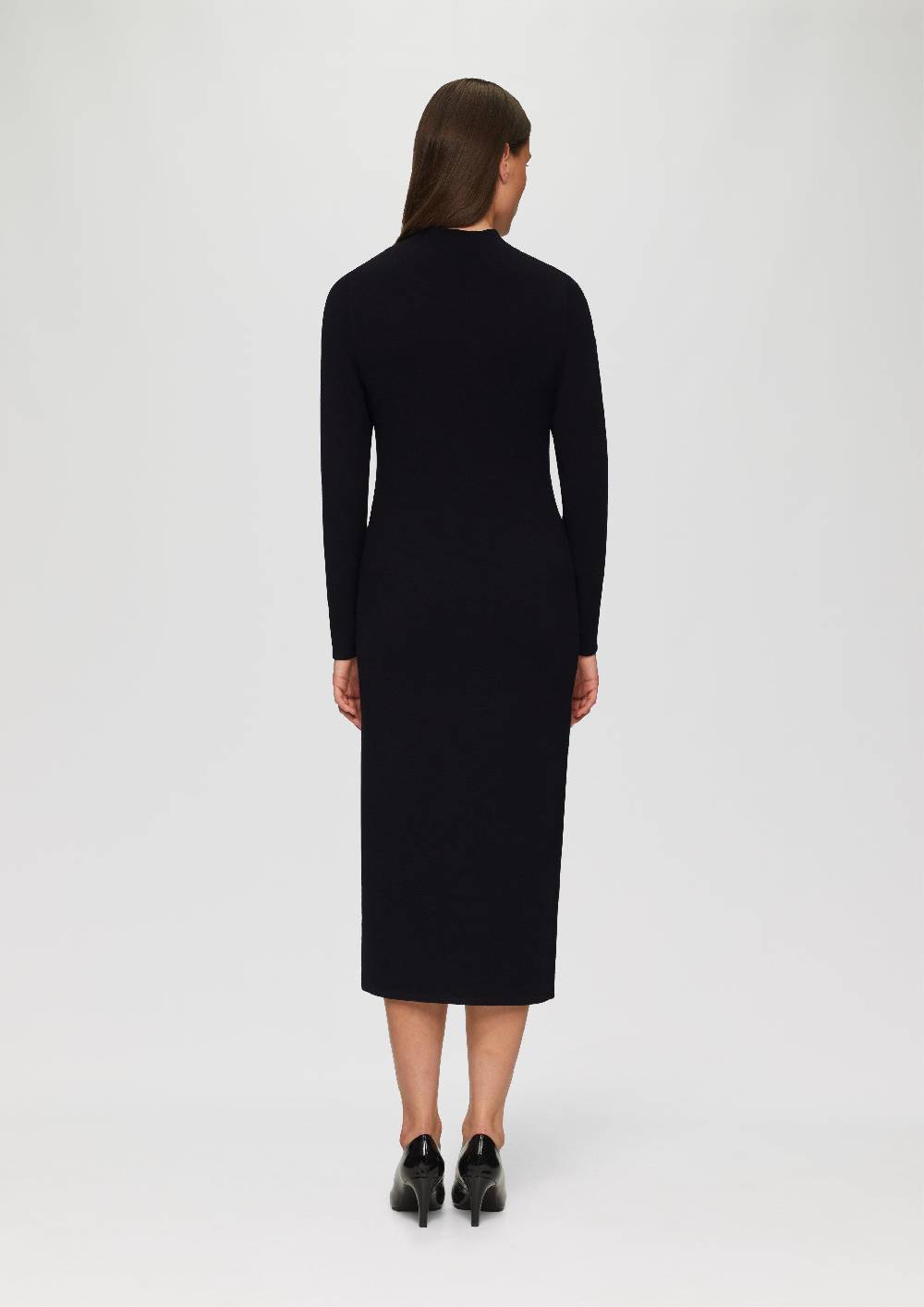 S.Oliver Strick-Kleid Mit Stehkragen