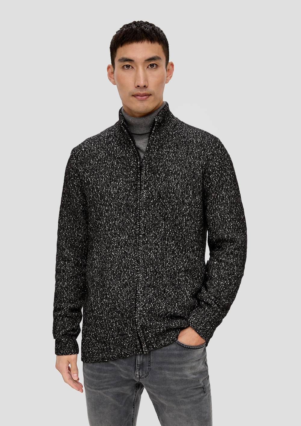 S.Oliver Strickcardigan Mit Reißverschluss