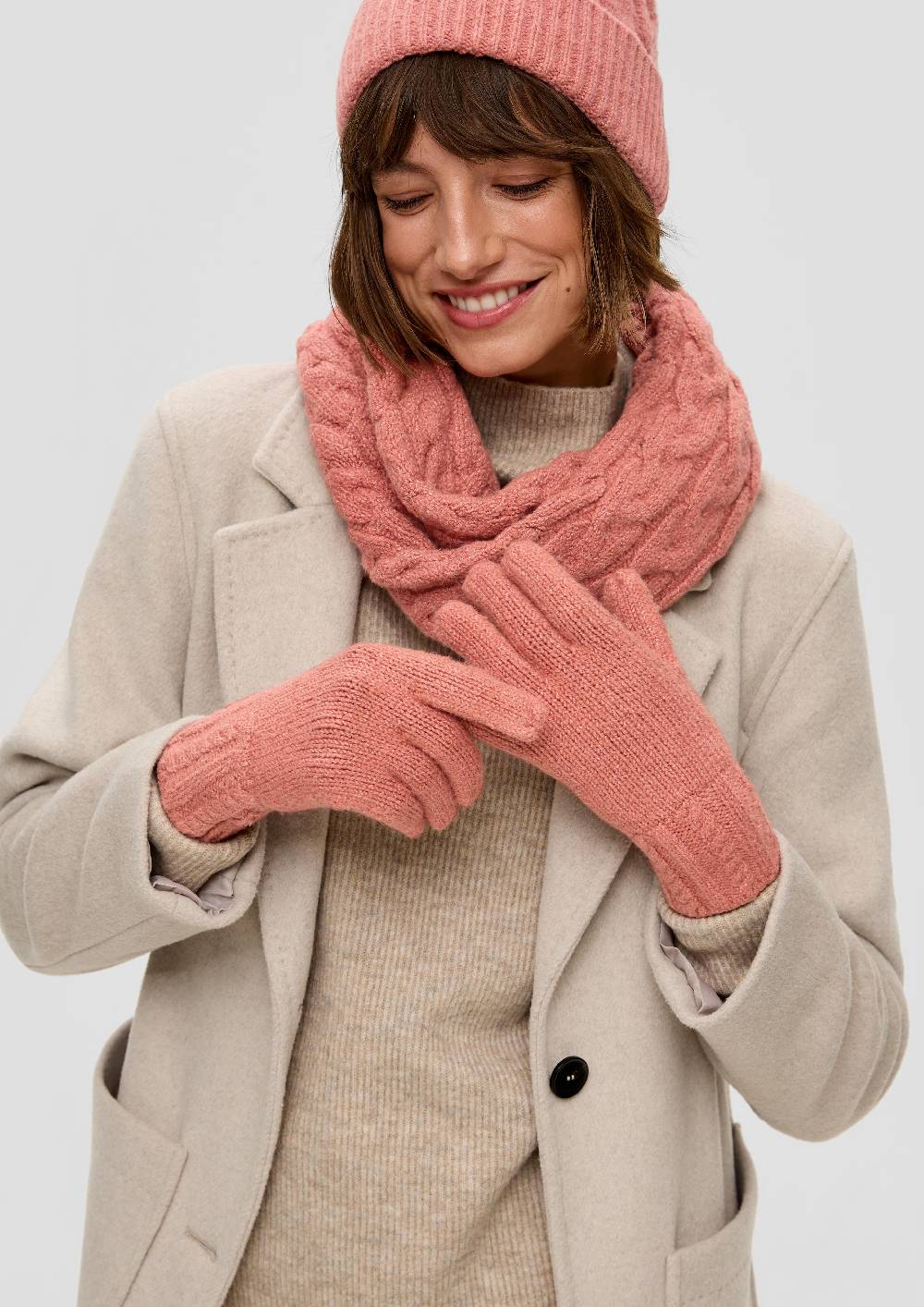 S.Oliver Strickhandschuhe Aus Baumwollmix