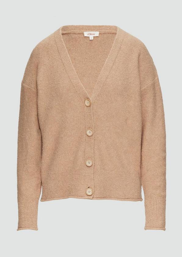 s.Oliver Strickjacke aus Baumwoll-Bouclé