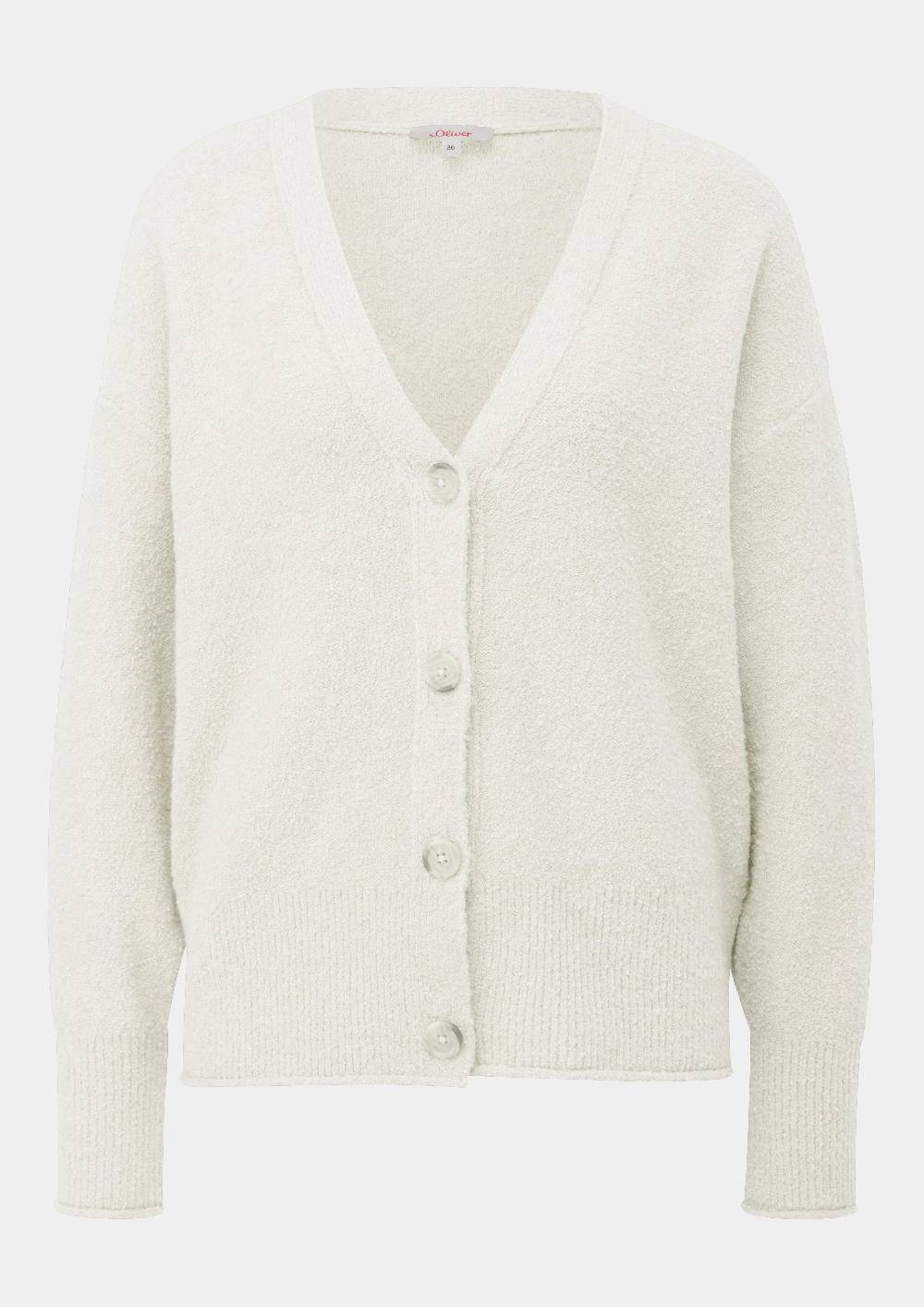 S.Oliver Strickjacke Aus Baumwoll-Bouclé