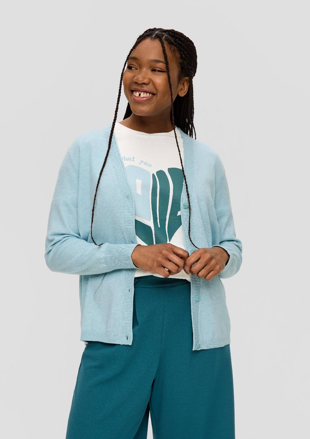 S.Oliver Strickjacke Aus Viskosemix