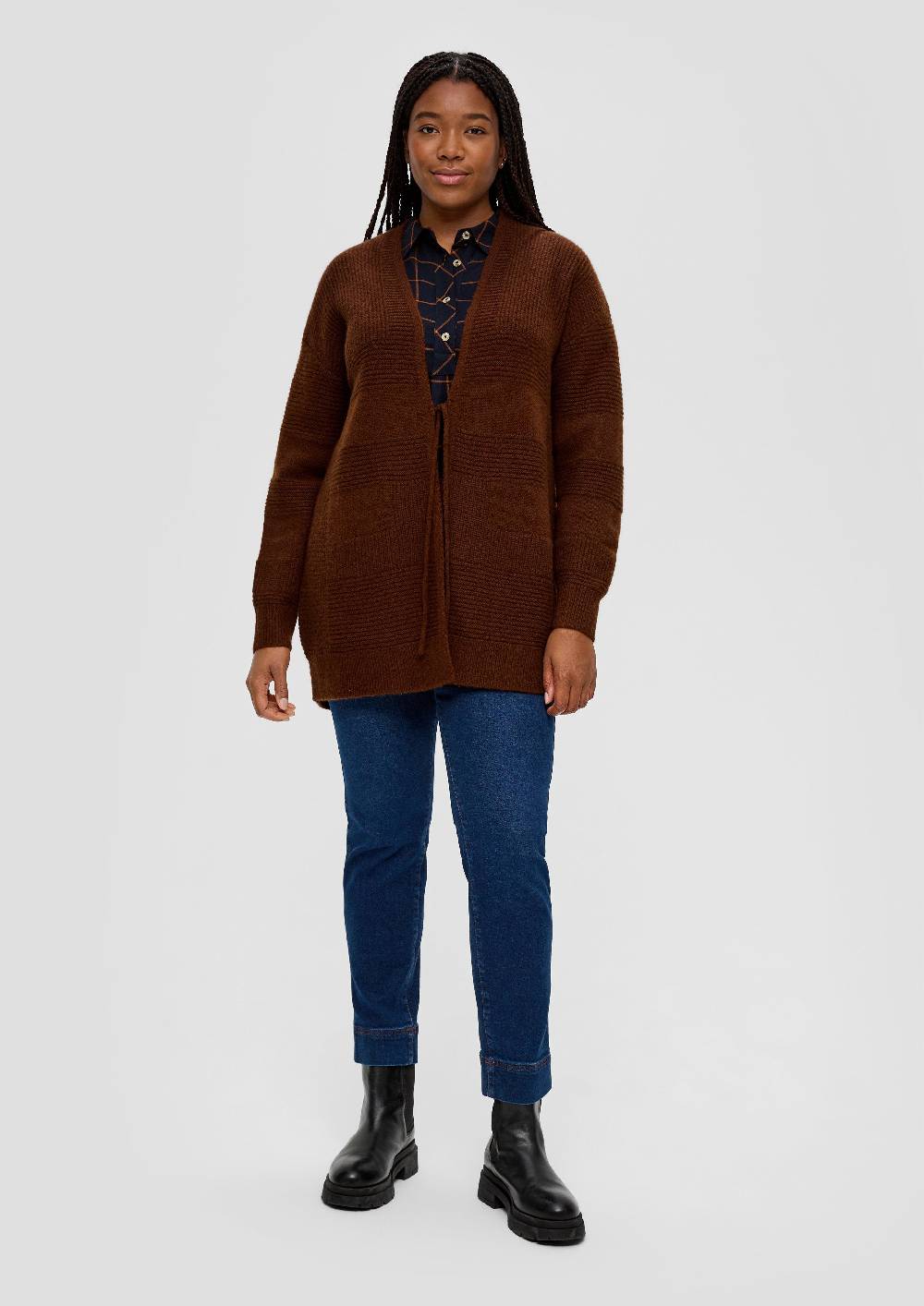 S.Oliver Strickjacke Mit Bindeband