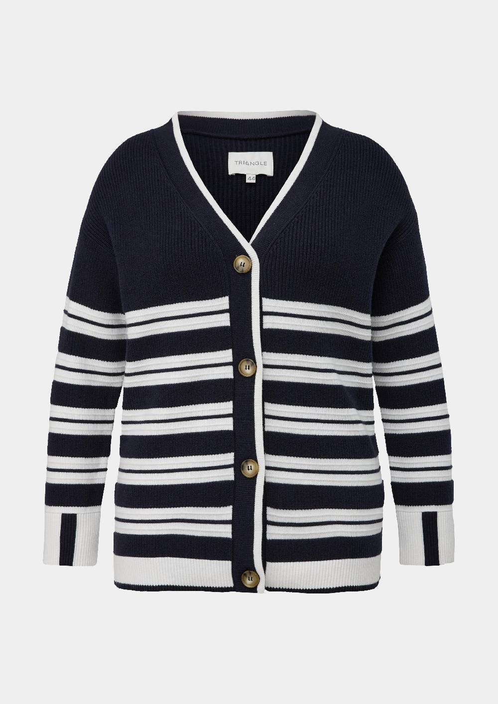 S.Oliver Strickjacke Mit Kontraststreifen