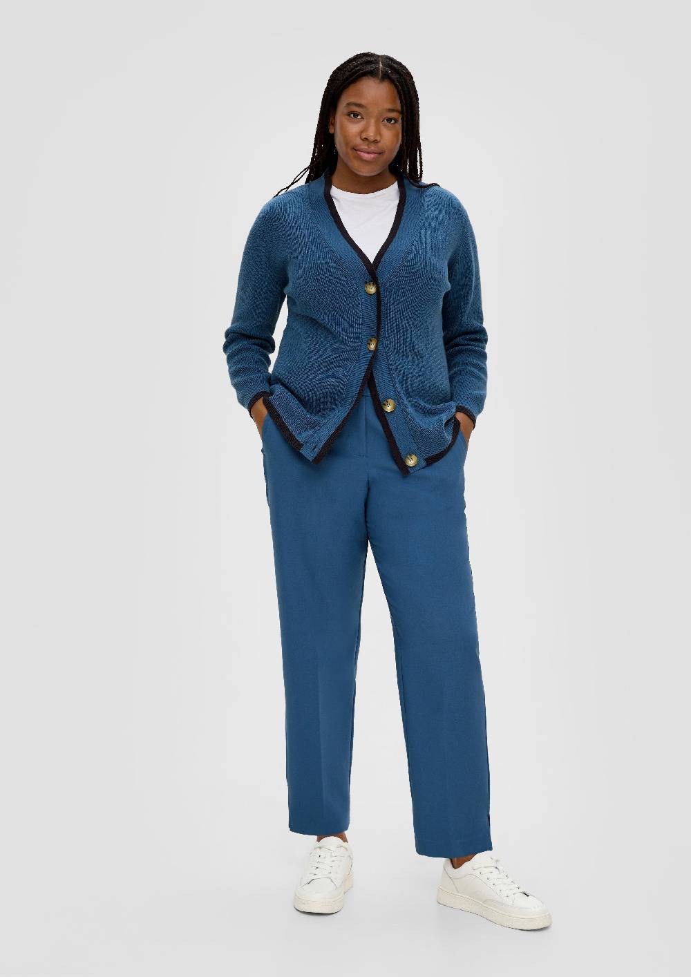 S.Oliver Strickjacke Mit Rippstruktur