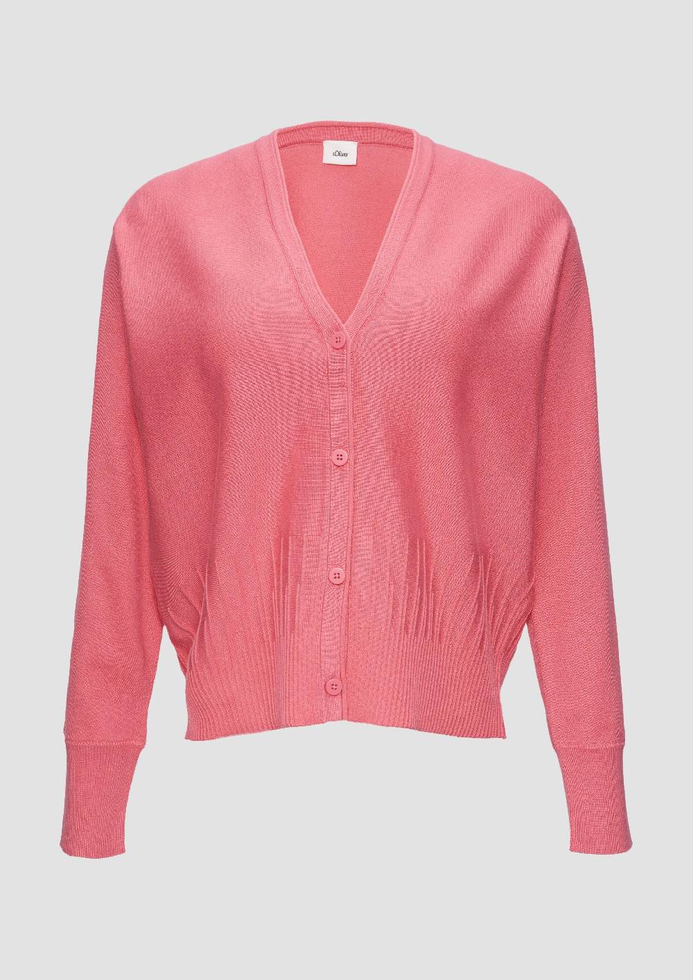 S.Oliver Strickjacke Mit Strukturmuster Am Saum