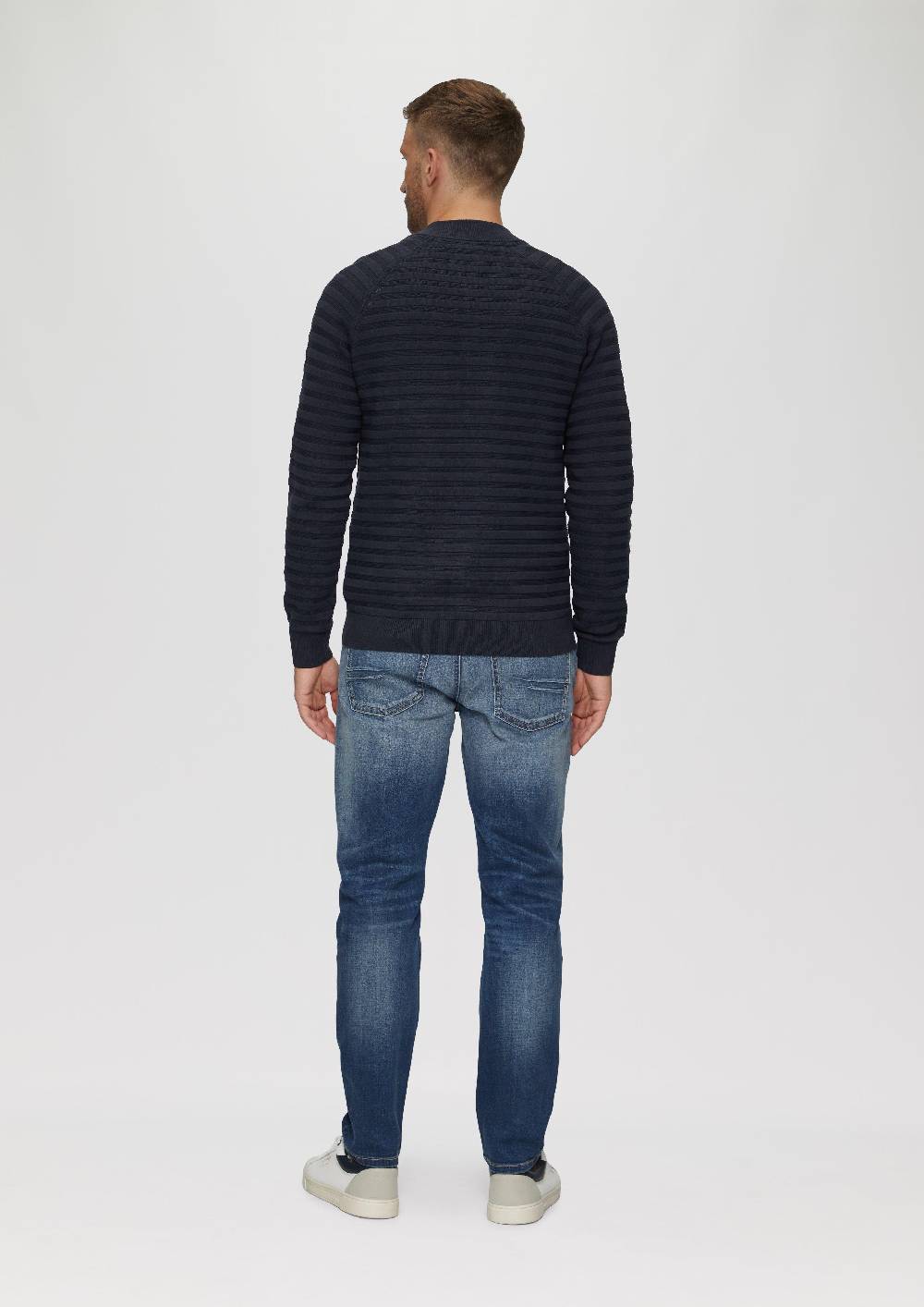 S.Oliver Strickjacke Mit Strukturstreifen