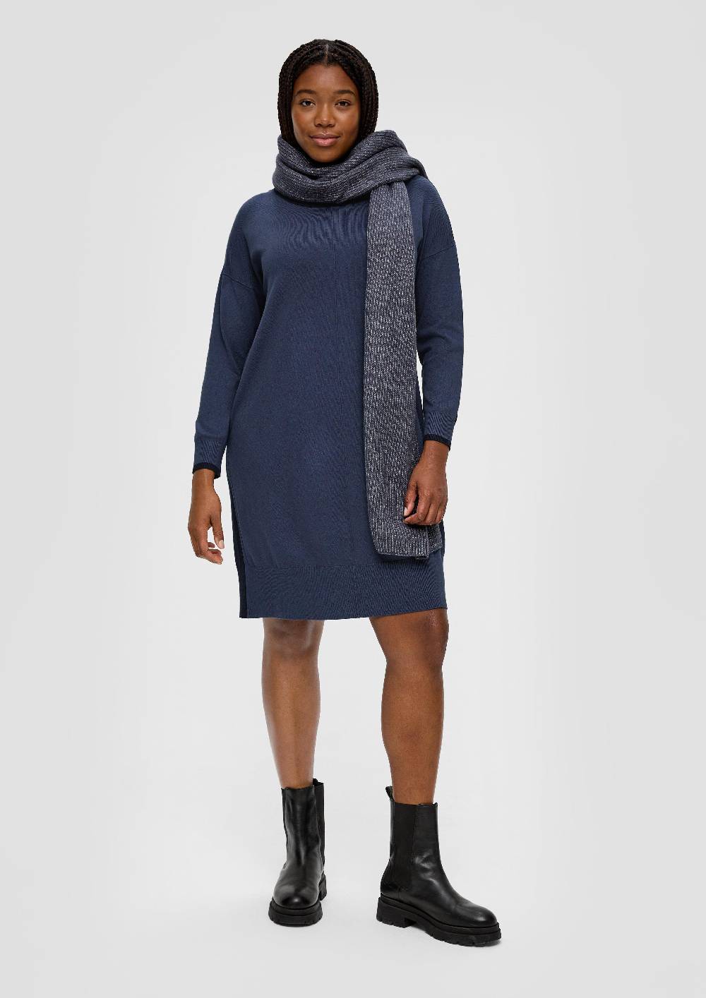 S.Oliver Strickkleid Aus Viskosemix