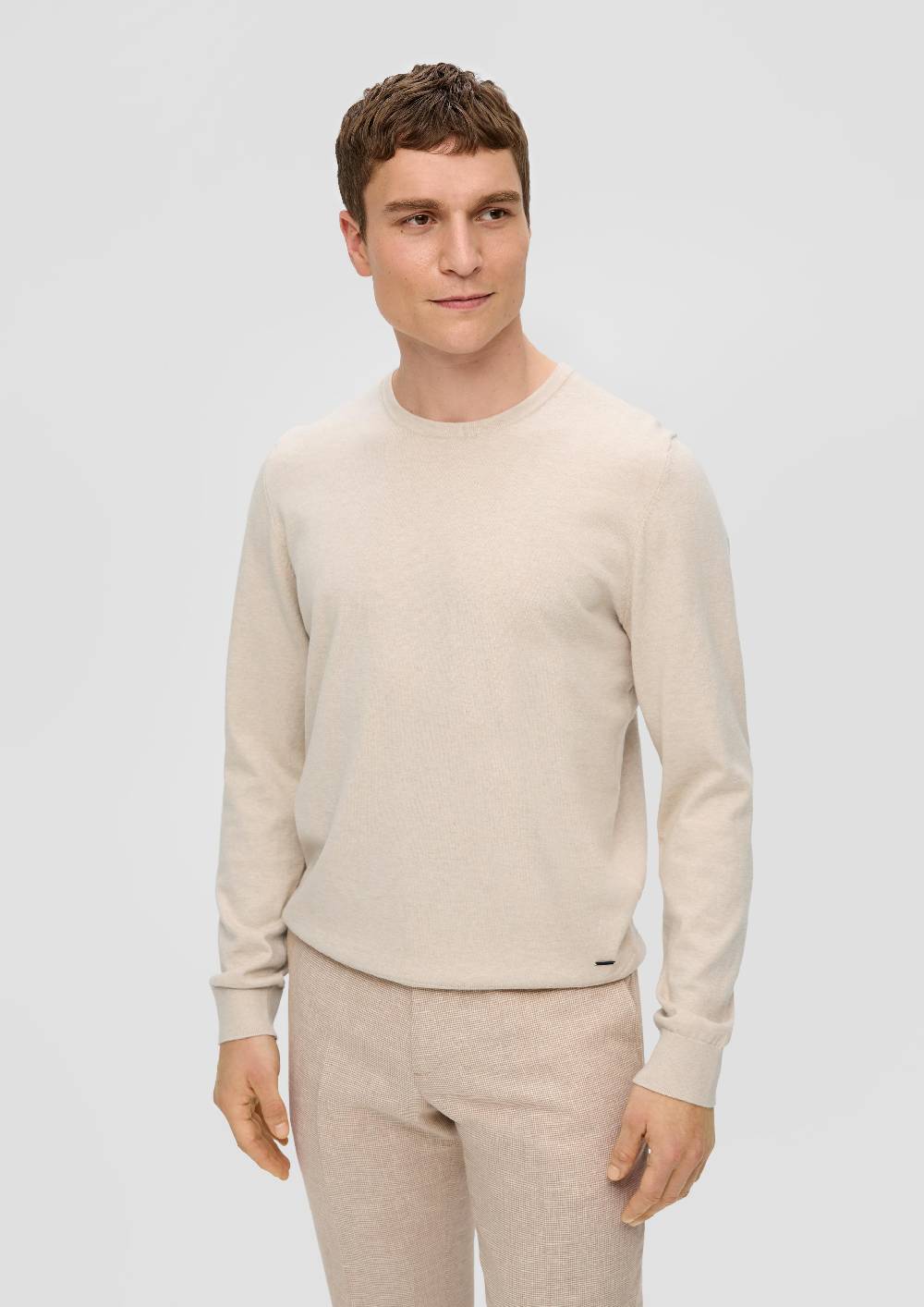 S.Oliver Strickpullover Aus Seide Mit Crew Neck