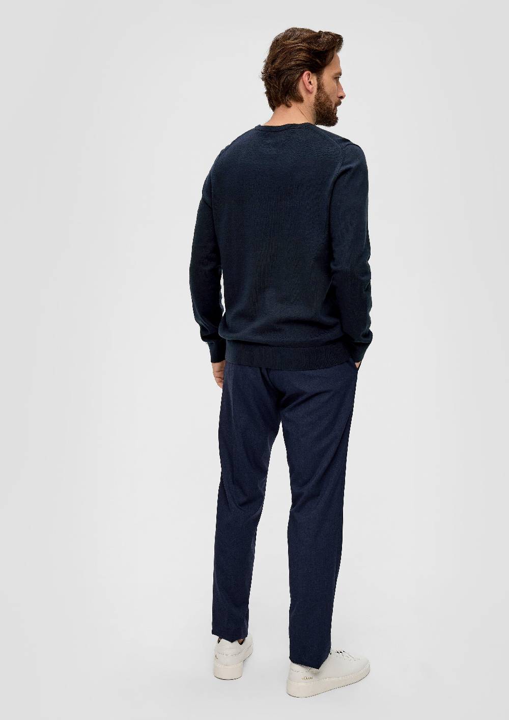 S.Oliver Strickpullover Aus Seide Mit Crew Neck