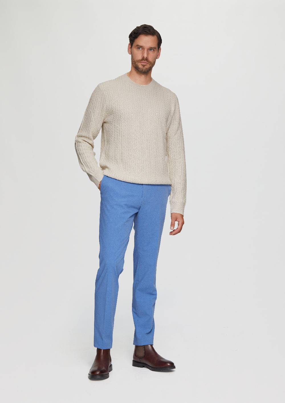 S.Oliver Strickpullover Aus Wollmix Mit Zopfmuster