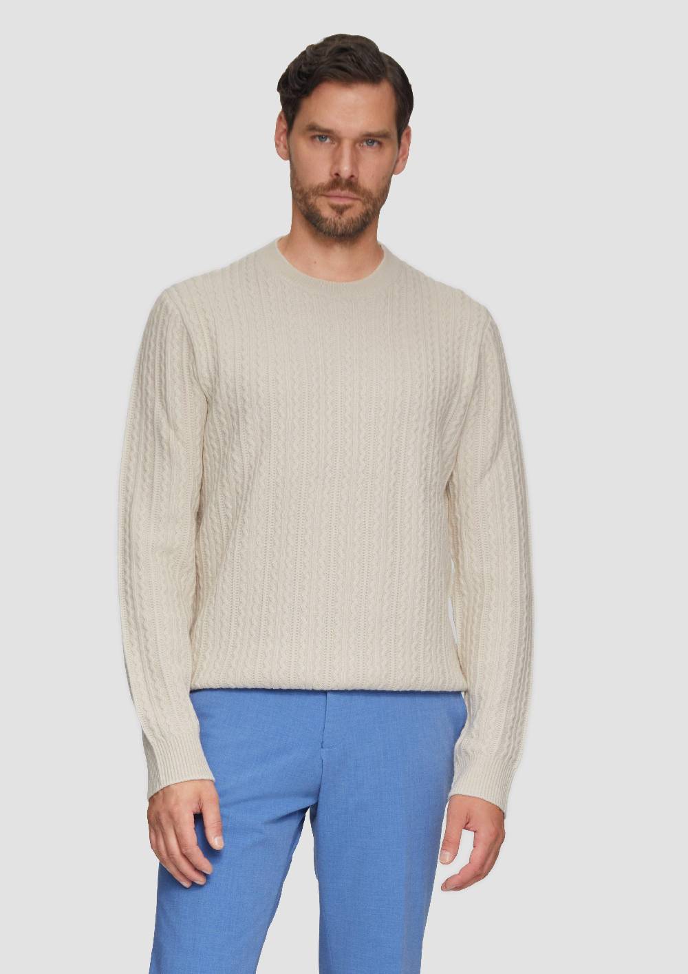 S.Oliver Strickpullover Aus Wollmix Mit Zopfmuster