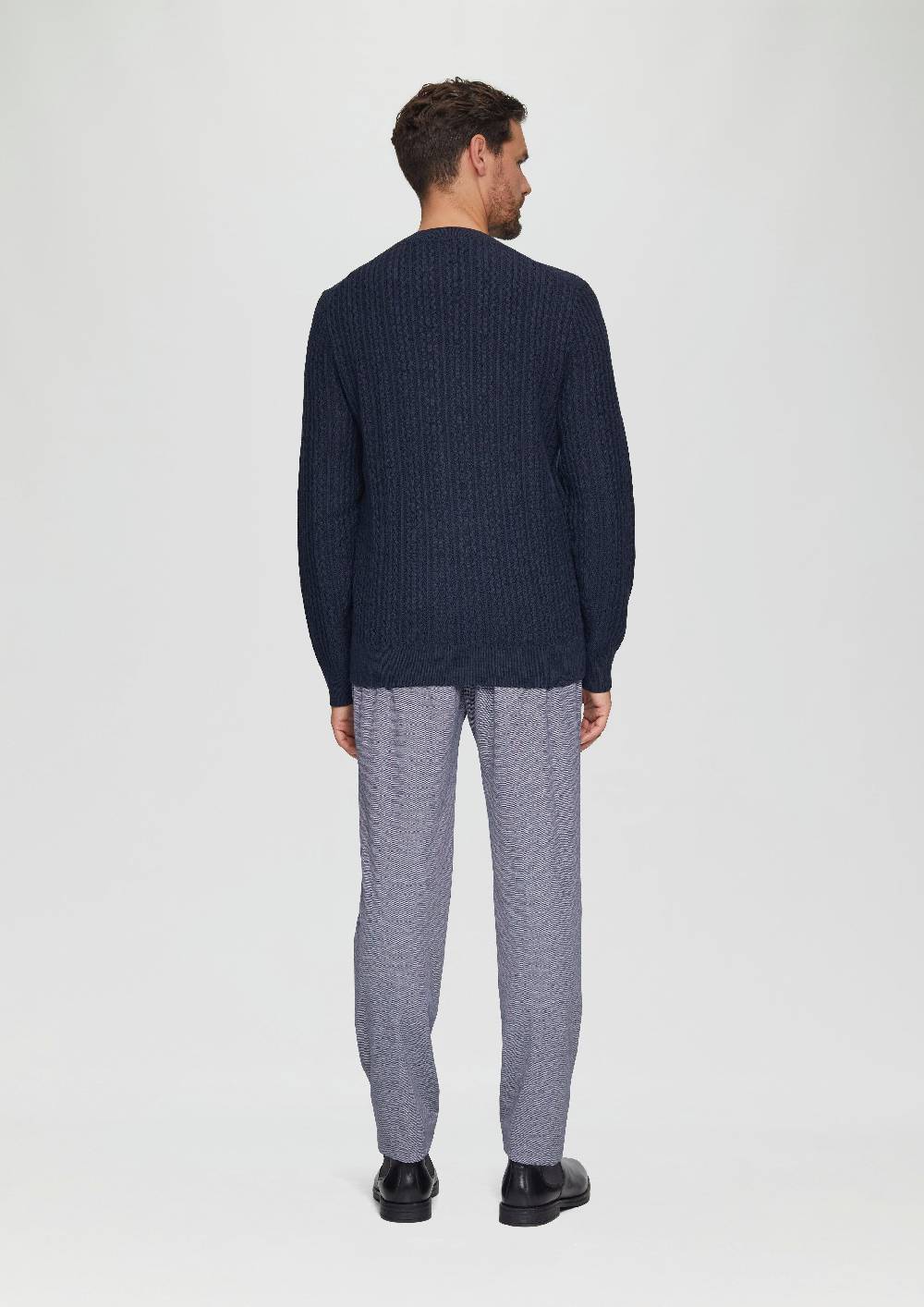 S.Oliver Strickpullover Aus Wollmix Mit Zopfmuster