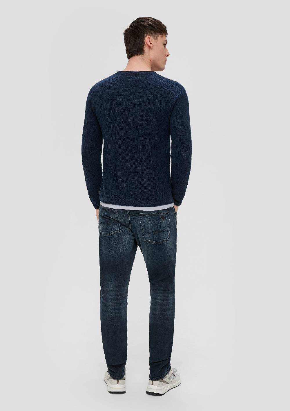S.Oliver Strickpullover In Layering-Optik