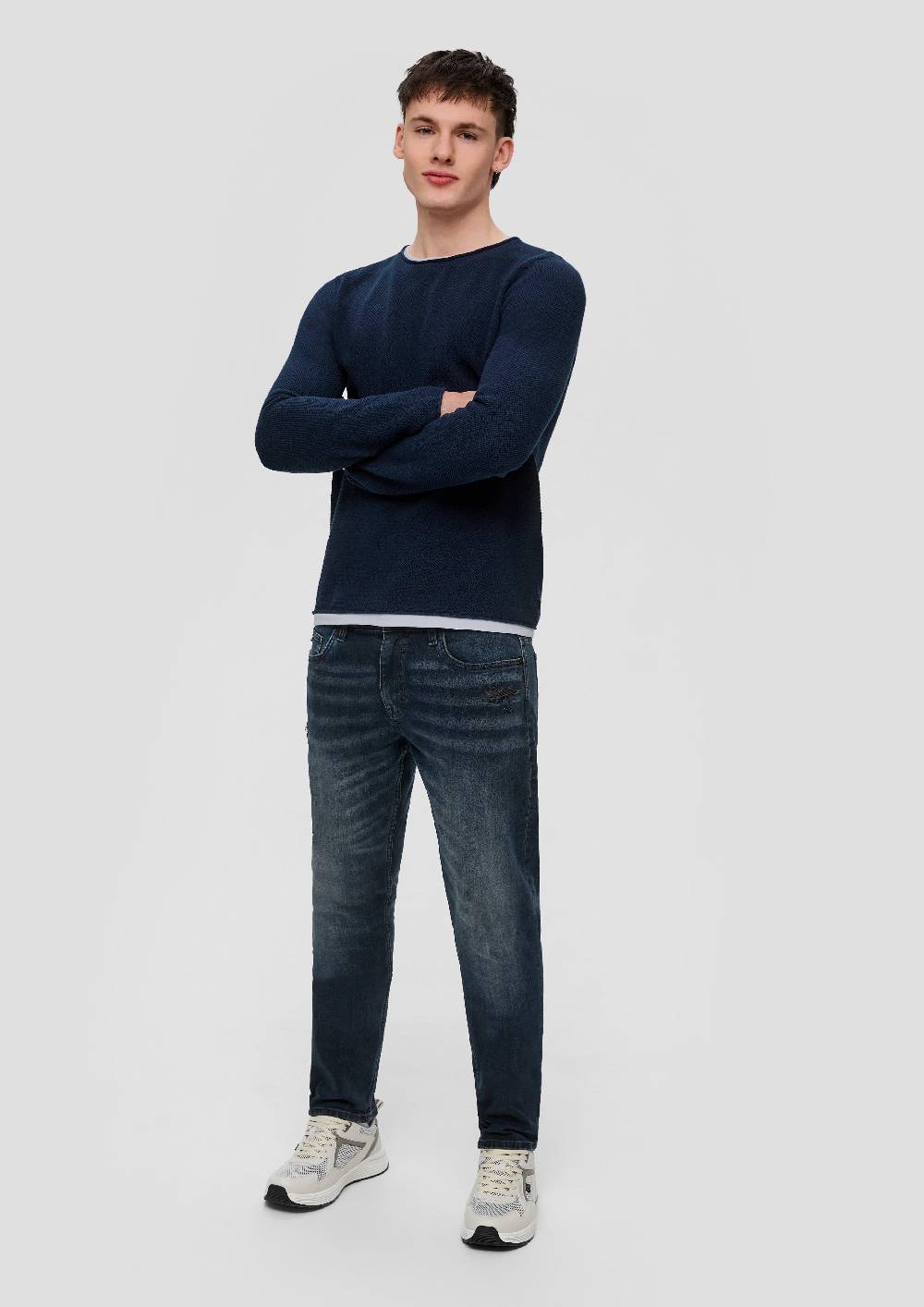 S.Oliver Strickpullover In Layering-Optik