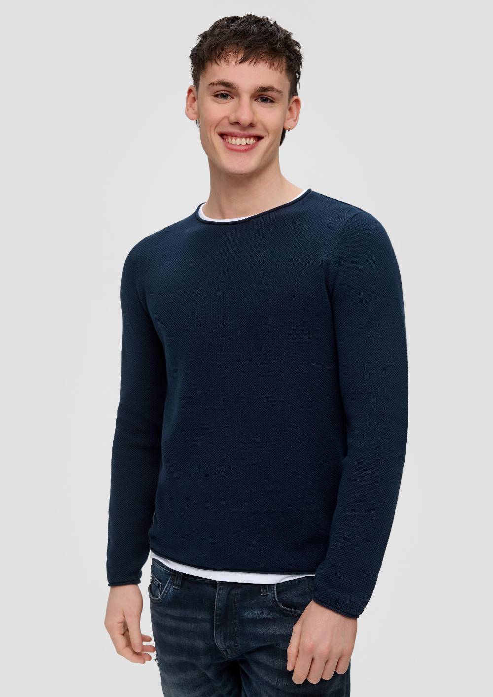 S.Oliver Strickpullover In Layering-Optik