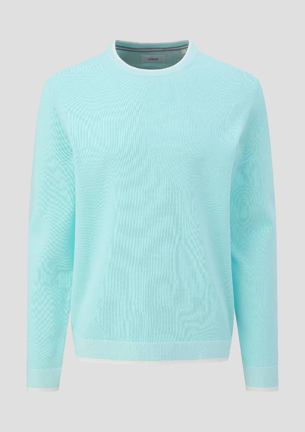 S.Oliver Strickpullover In Melierter Optik