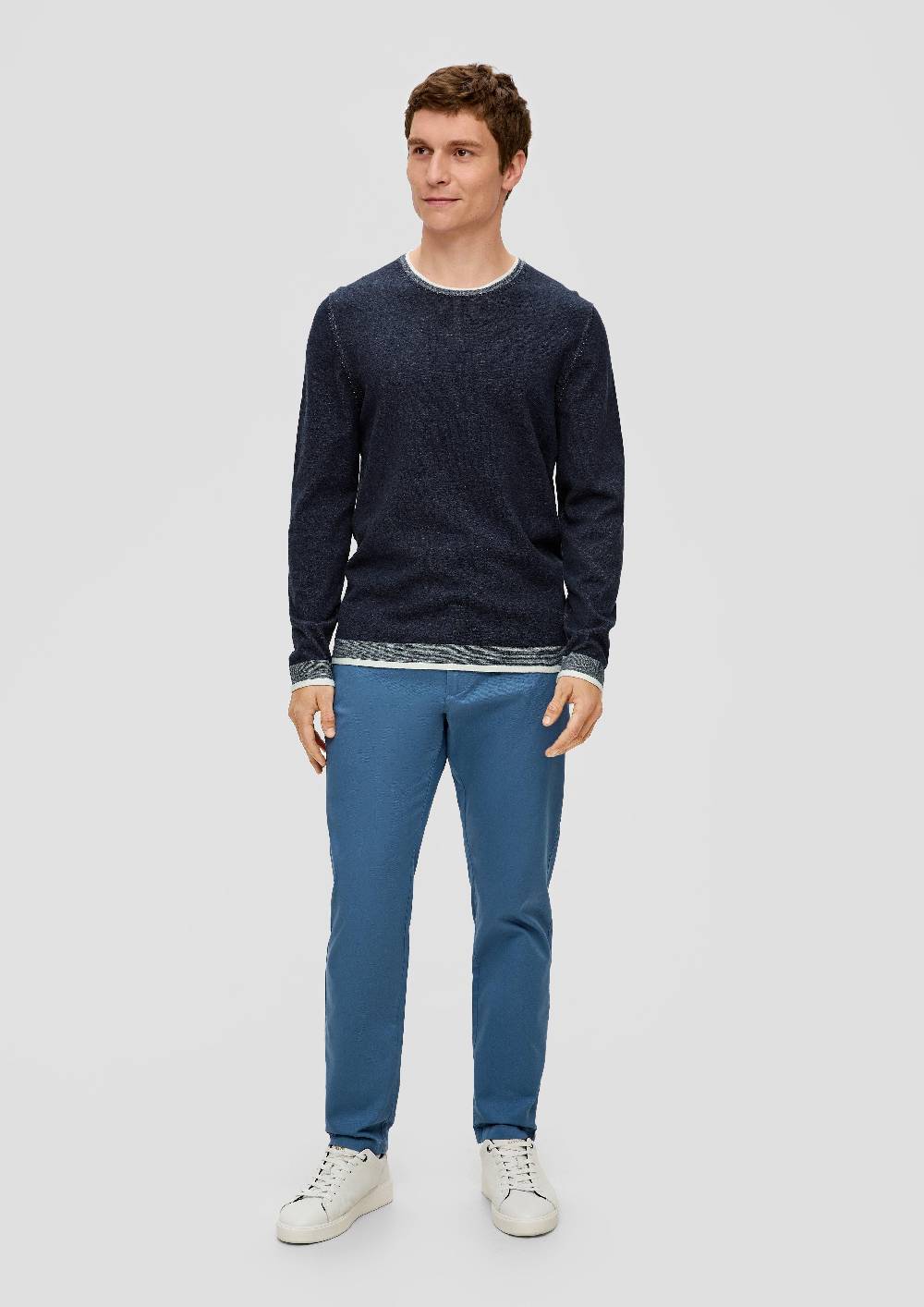 S.Oliver Strickpullover In Melierter Optik