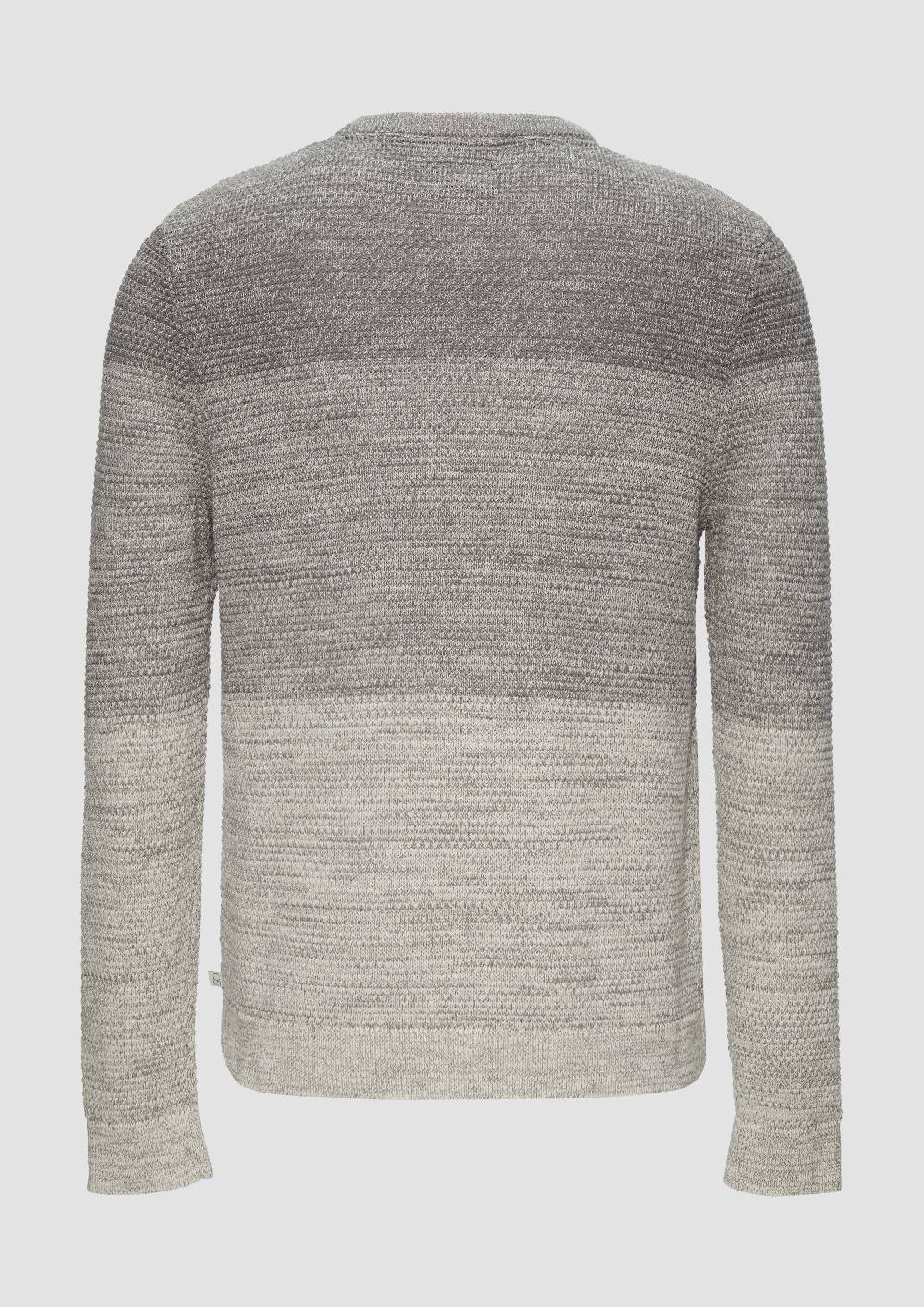 S.Oliver Strickpullover In Melierter Streifenoptik