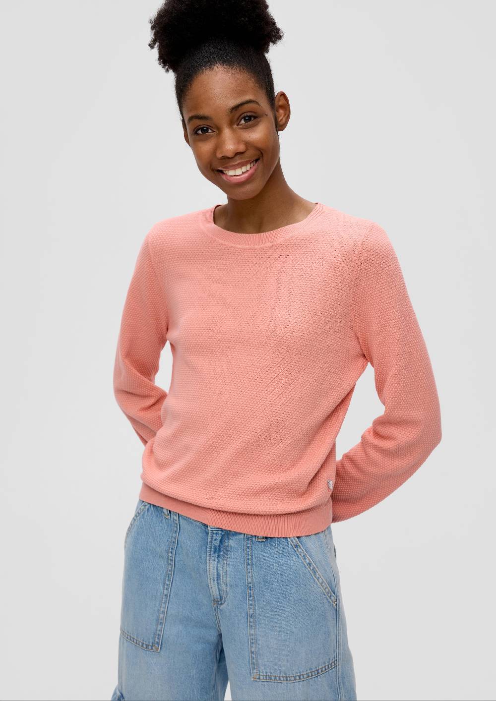 S.Oliver Strickpullover Mit Dobby-Struktur