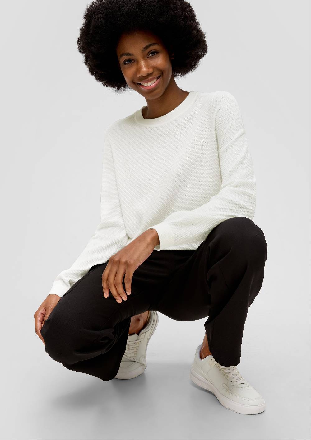 S.Oliver Strickpullover Mit Dobby-Struktur