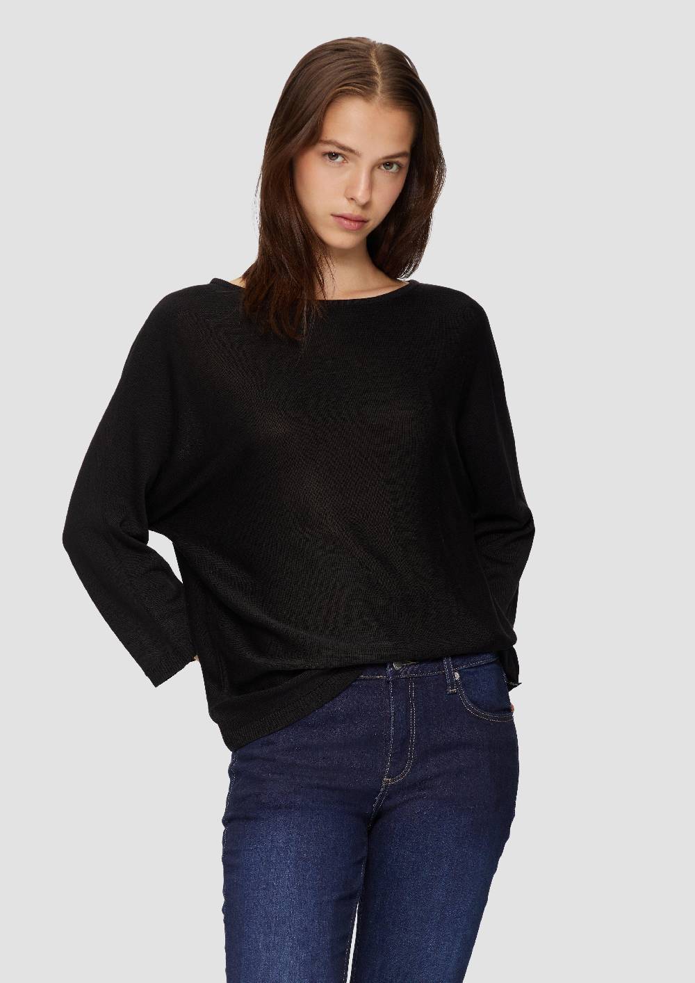 S.Oliver Strickpullover Mit Fledermausärmeln