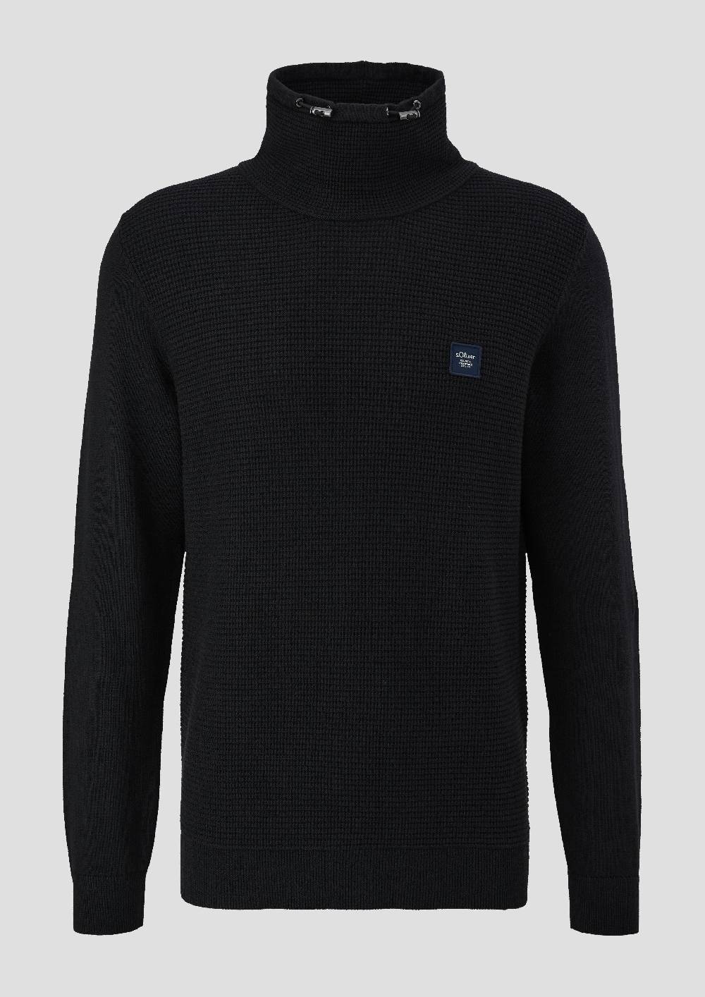 S.Oliver Strickpullover Mit Jersey-Ärmeln