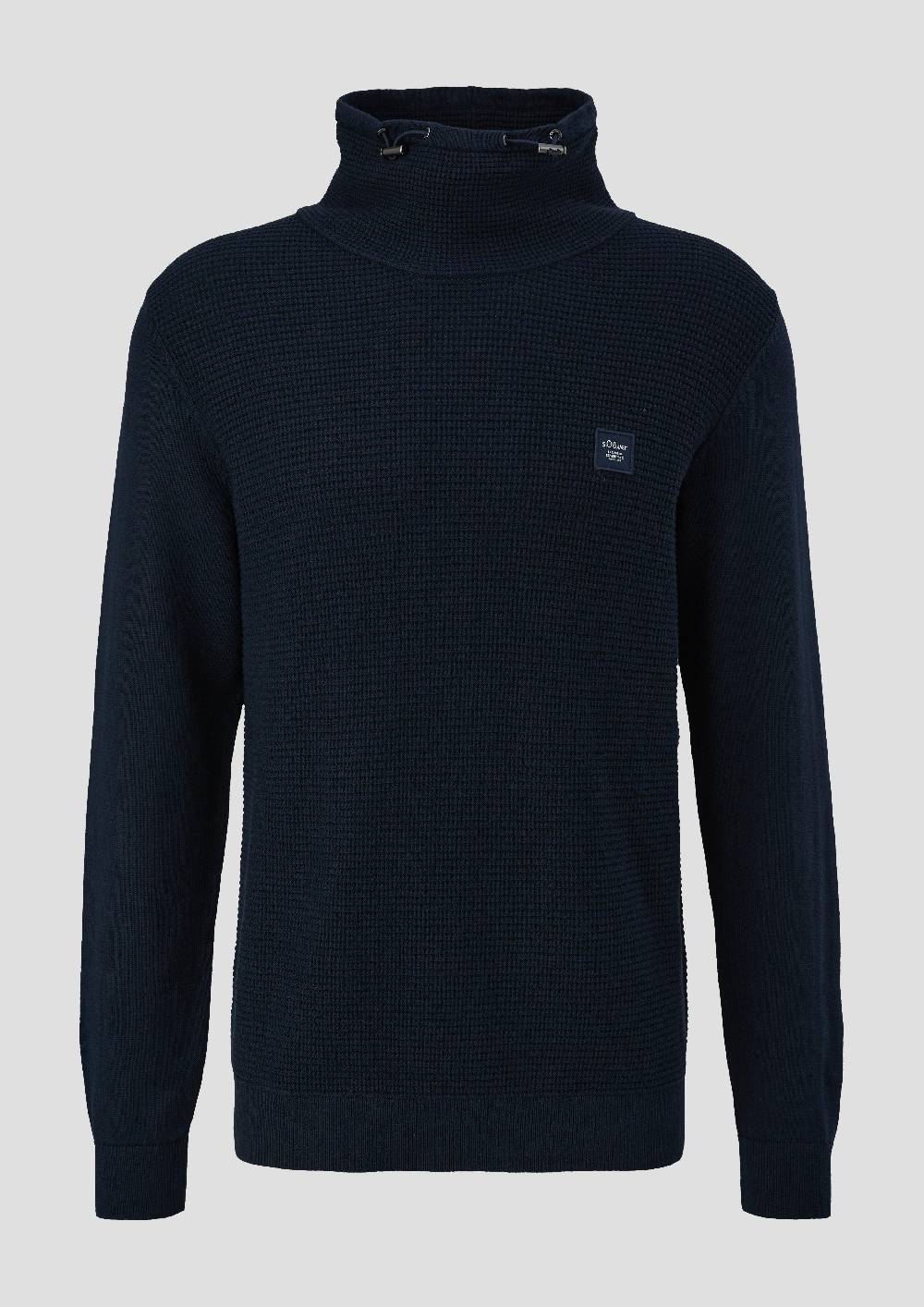 S.Oliver Strickpullover Mit Jersey-Ärmeln