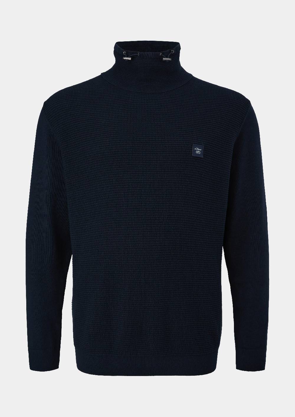 S.Oliver Strickpullover Mit Jersey-Ärmeln