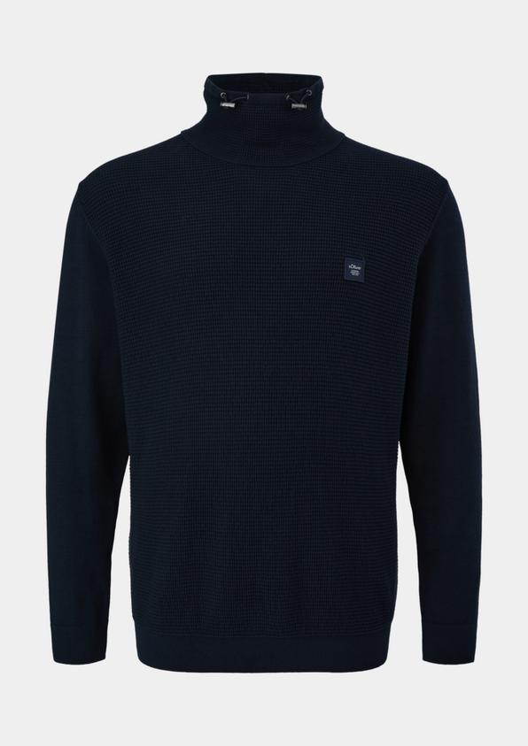 s.Oliver Strickpullover mit Jersey-Ärmeln