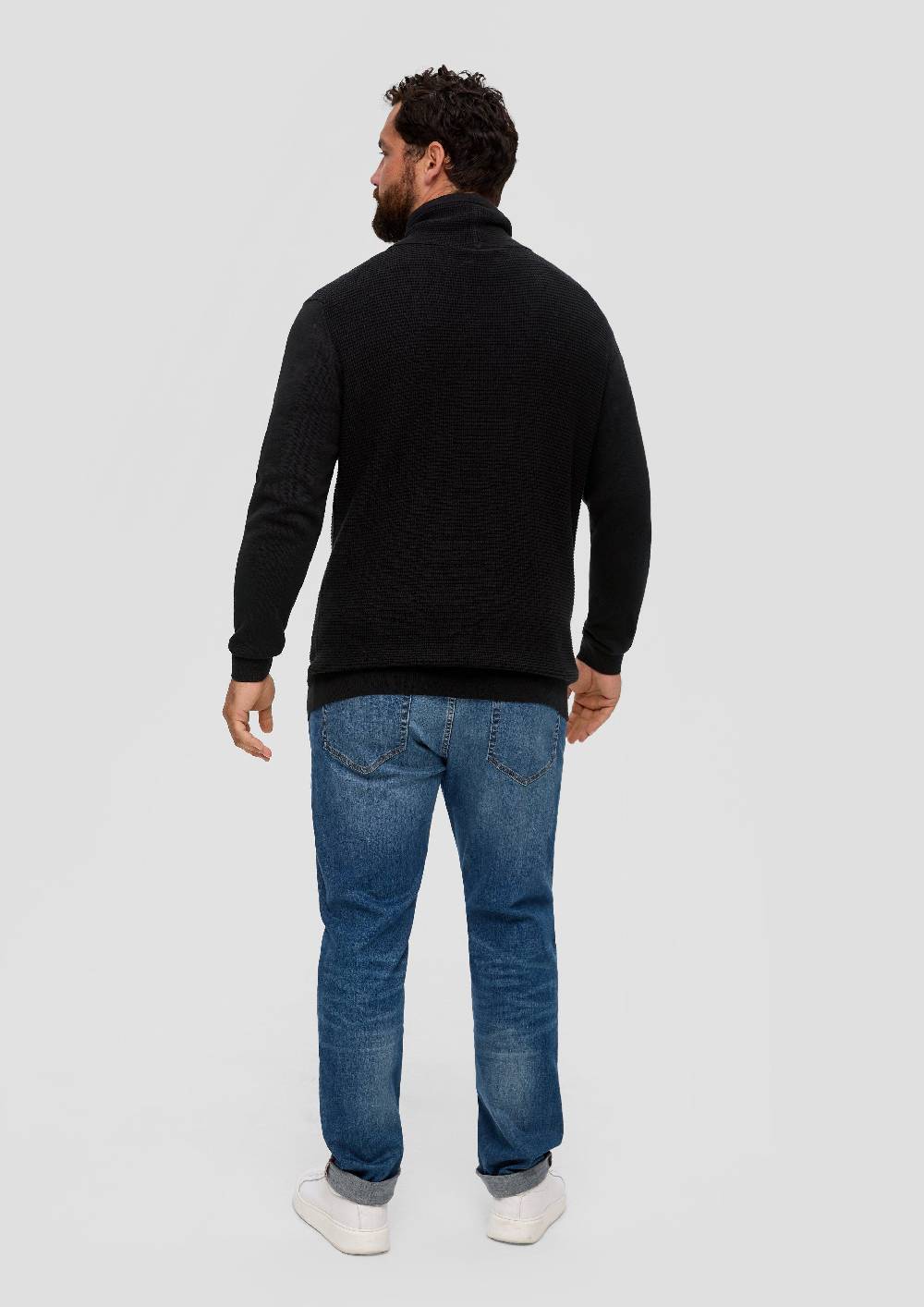 S.Oliver Strickpullover Mit Jersey-Ärmeln