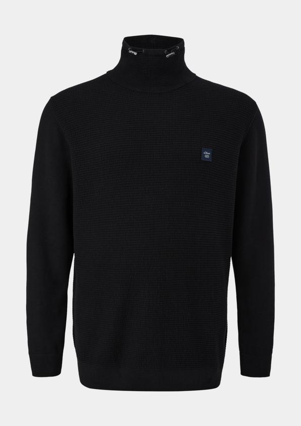 s.Oliver Strickpullover mit Jersey-Ärmeln
