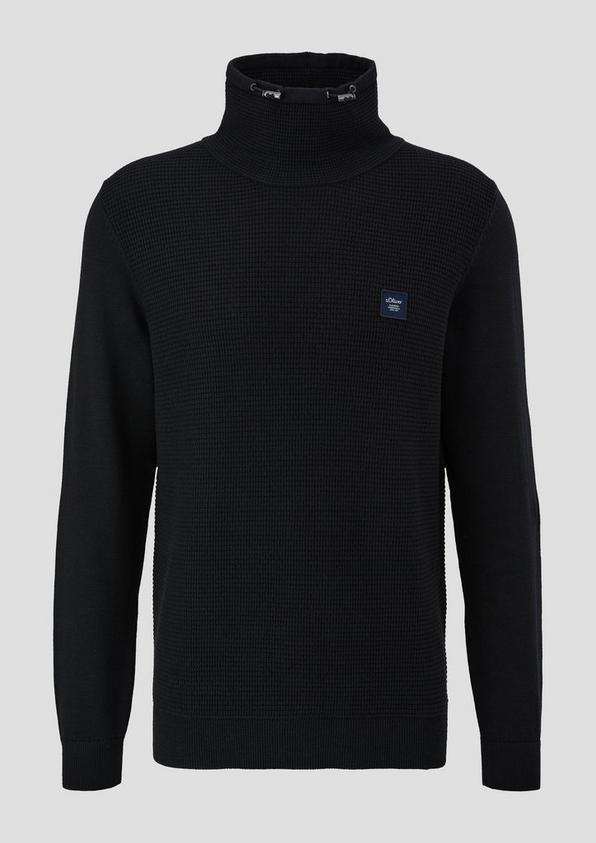 s.Oliver Strickpullover mit Jersey-Ärmeln