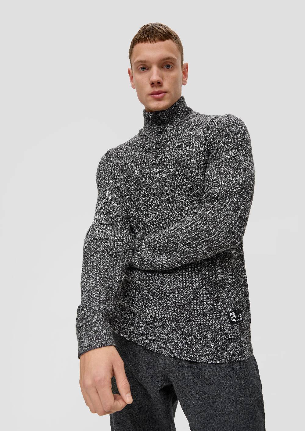 S.Oliver Strickpullover Mit Knopfleiste