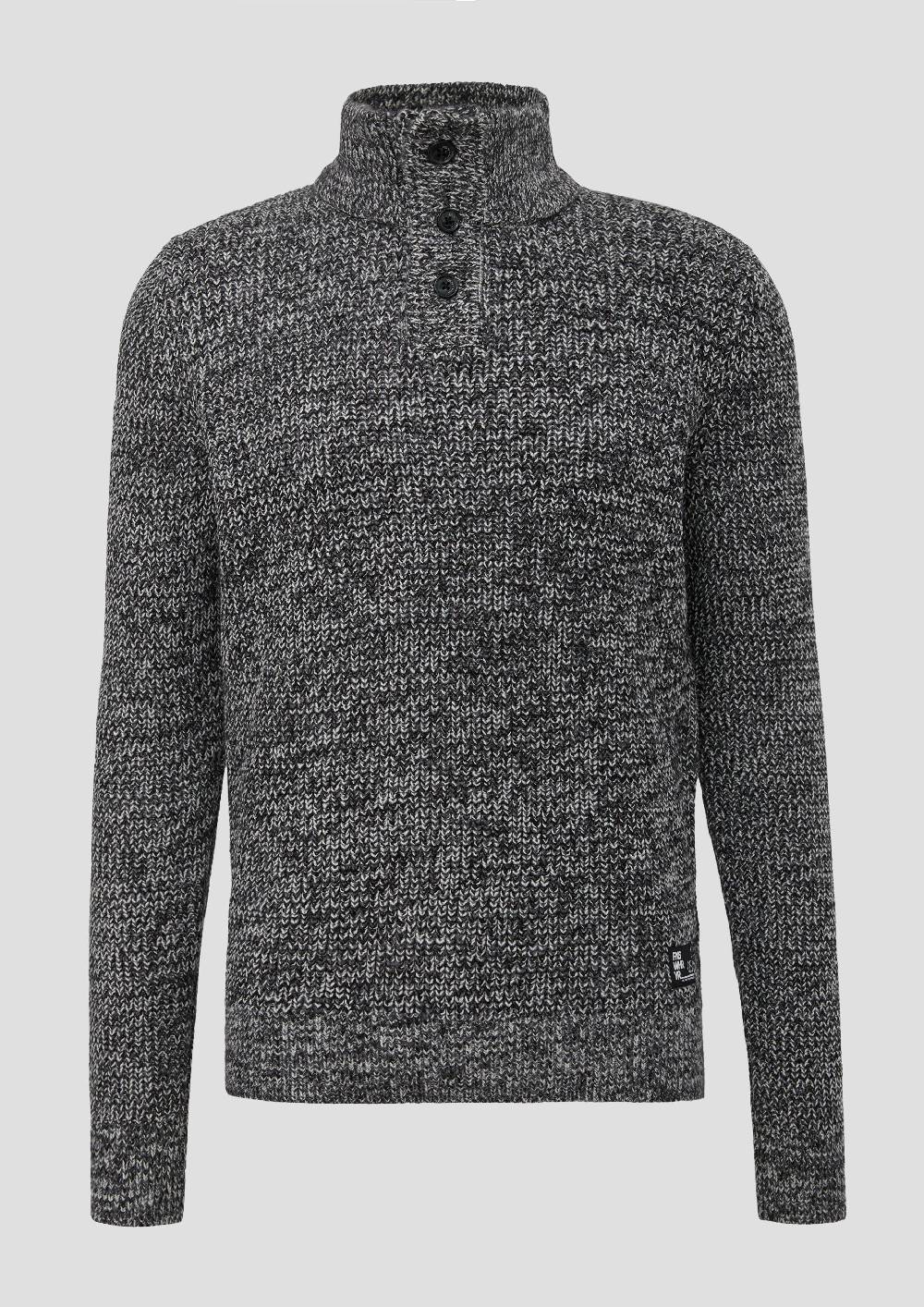 S.Oliver Strickpullover Mit Knopfleiste