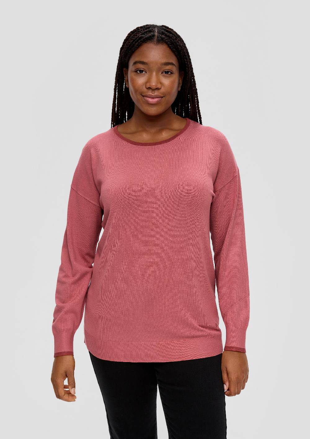 S.Oliver Strickpullover Mit Konstrastdetails