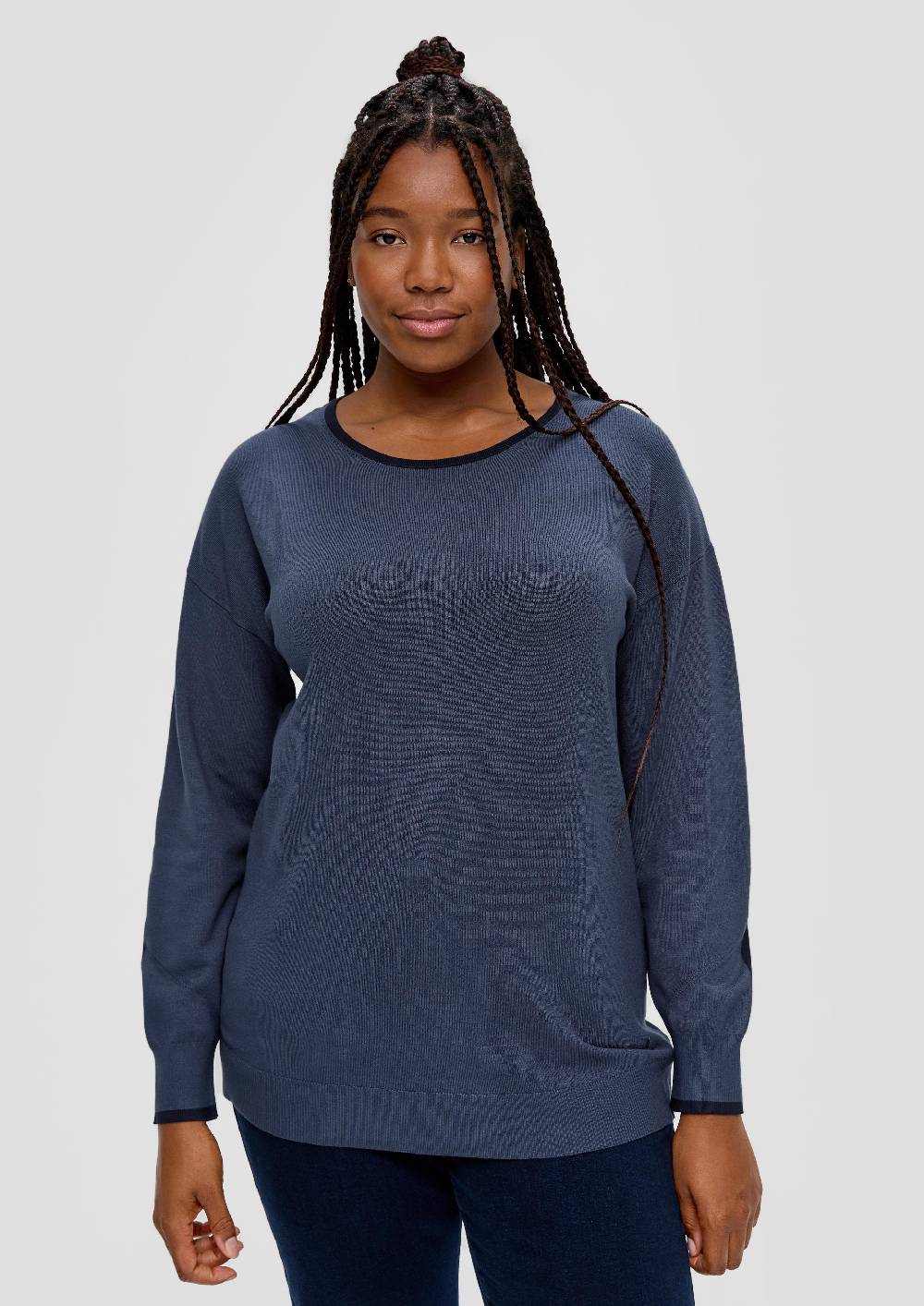 S.Oliver Strickpullover Mit Konstrastdetails