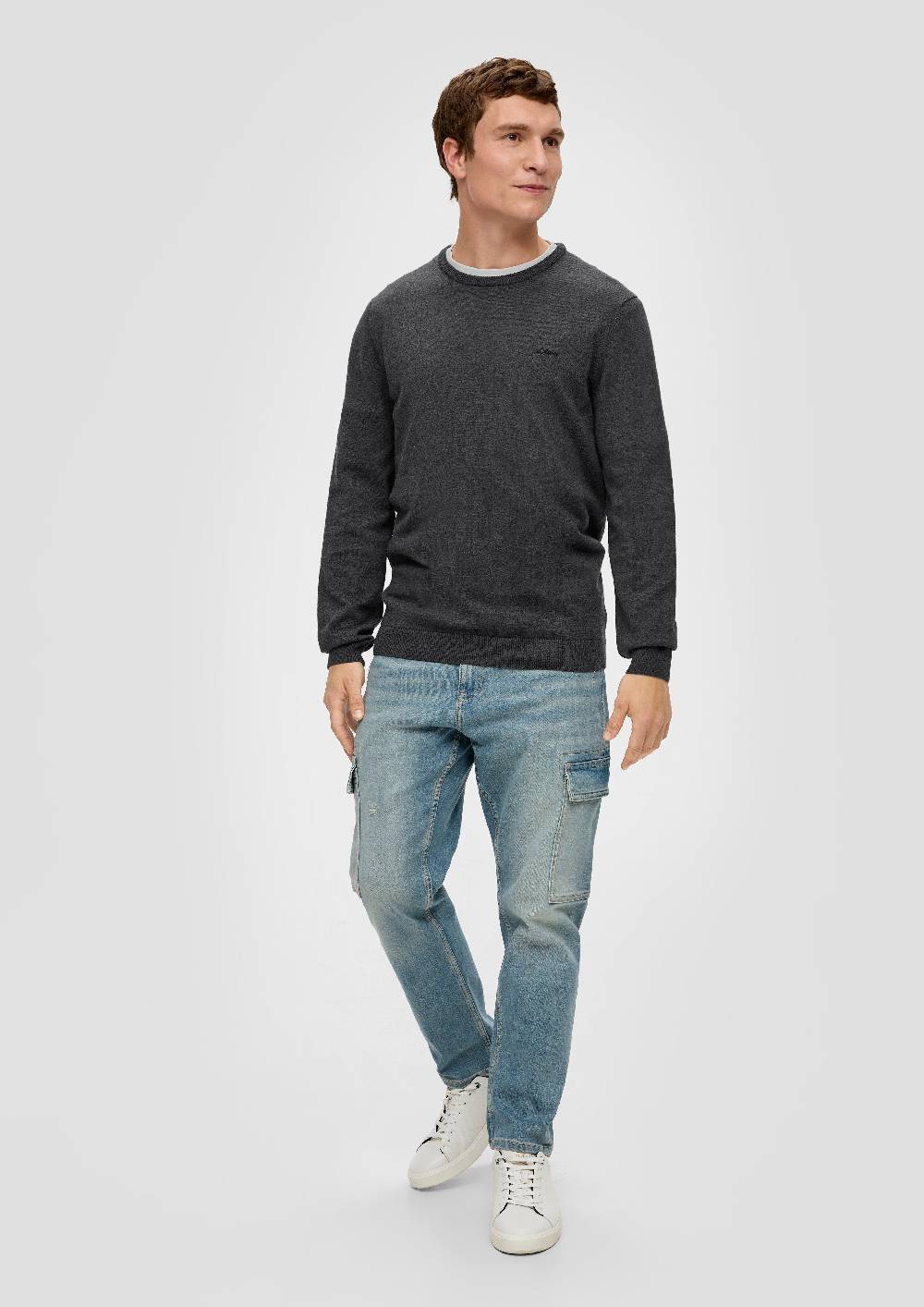 S.Oliver Strickpullover Mit Logo-Stickerei